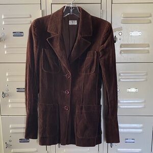 Philosophy di Alberta Ferretti Brown Velvet Blazer